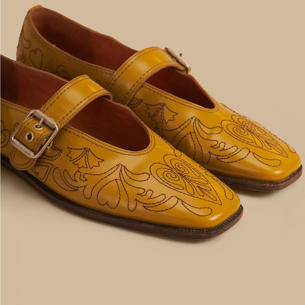 Moss Farm Rio Embroidered Ballerina